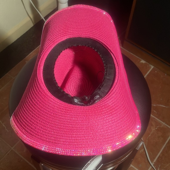 ??Whitehall & Shon Western Hot Pink Cowgirl Hat Adjustable One Size NEW!!